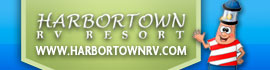 Ad for Harbortown RV Resort