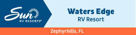 Ad for Waters Edge Sun RV Communities