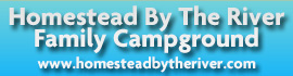 Ad for Homestead by the River Family Campground
