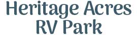 Ad for Heritage Acres RV Park