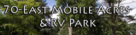 Ad for 70 East RV Park & Mobile Acres