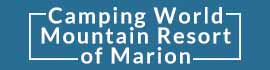 logo for Camping World Mountain Resort of Marion