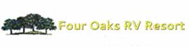 Ad for Four Oaks Lodging & RV Resort