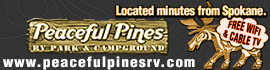 Ad for Peaceful Pines RV Park & Campground