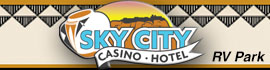 Ad for Sky City RV Park, Casino & Cultural Center