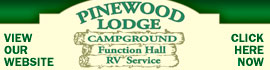 Ad for Pinewood Lodge Campground
