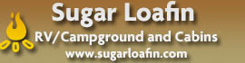 Ad for Sugar Loafin' RV/Campground and Cabins