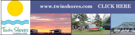 Ad for Twin Shores Camping Area