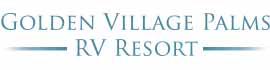 Ad for Golden Village Palms RV Resort - Sunland