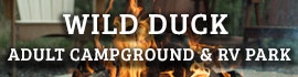 Ad for Wild Duck Adult Campground & RV Park