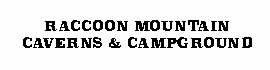 Ad for Raccoon Mountain Campground and Caverns