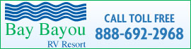 Ad for Bay Bayou RV Resort