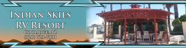 Ad for Indian Skies RV Resort