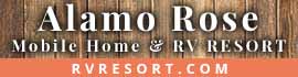 Ad for Alamo Rose RV Resort - Wilder