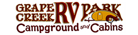 logo for Grape Creek RV Park Campground & Cabins