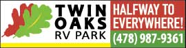 Ad for Twin Oaks RV Park