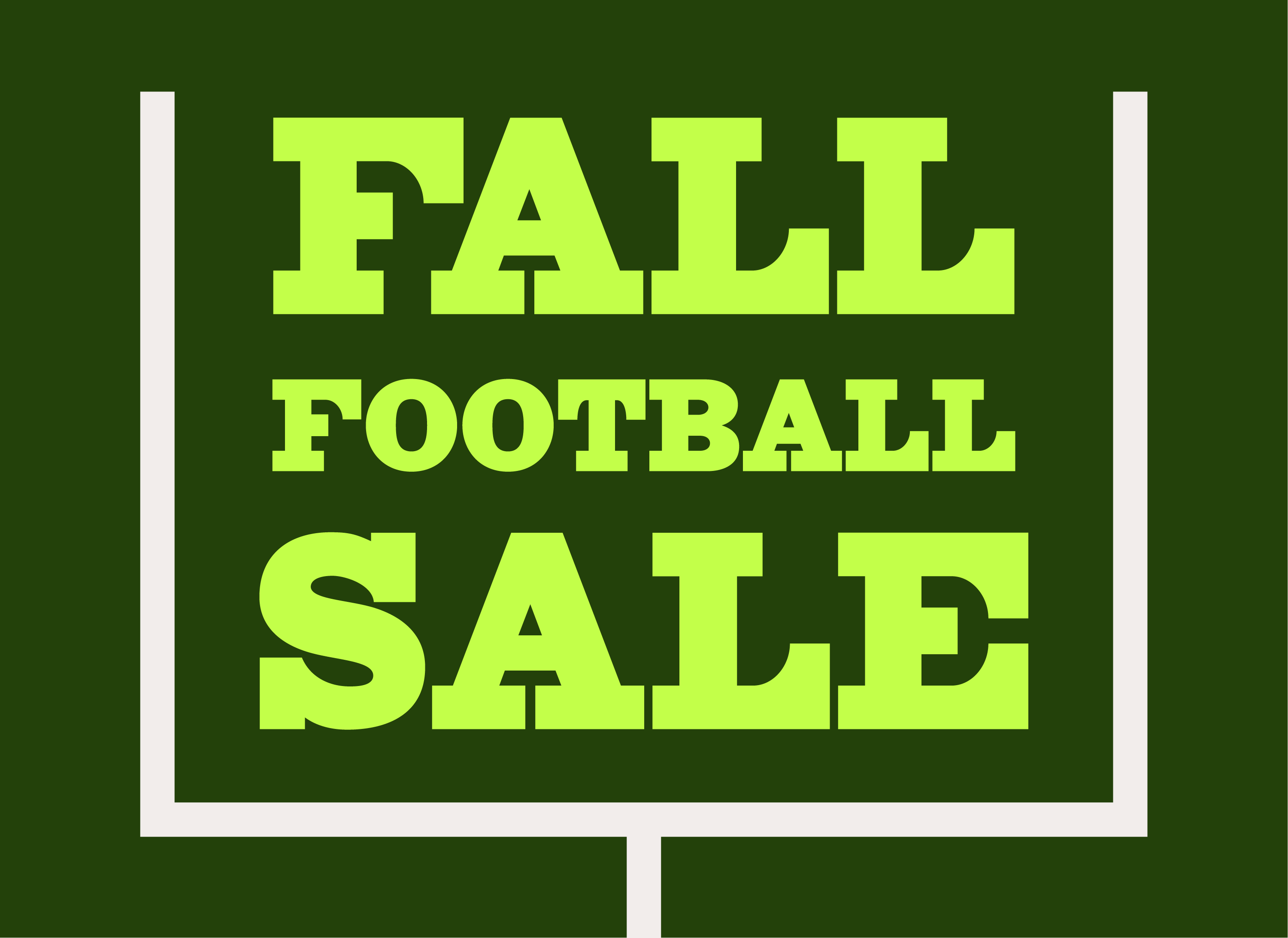 Roadside's Fall Football Sale