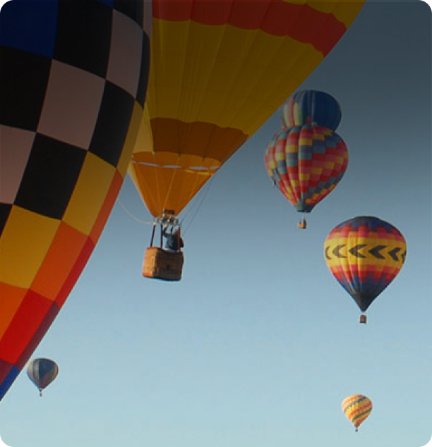 Hot Air balloons in the air