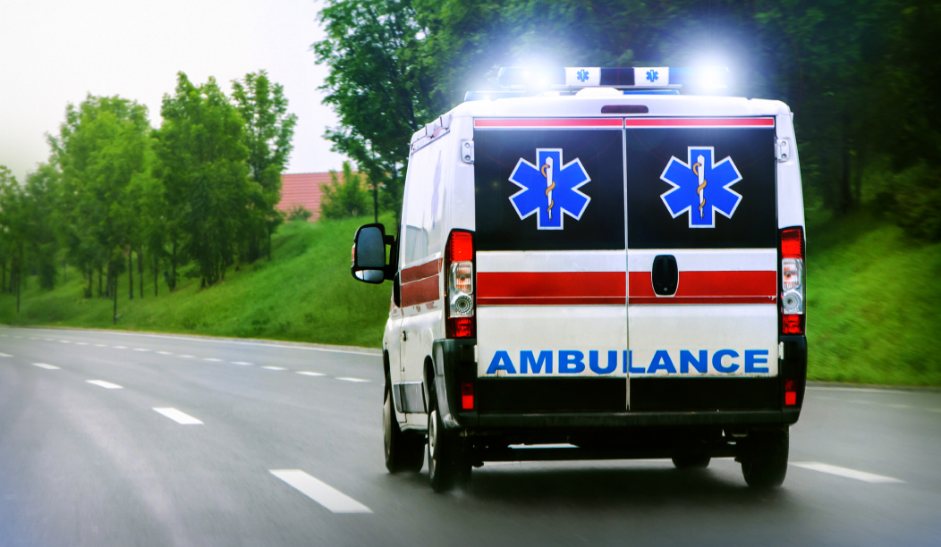 Emergency Ambulance on the road