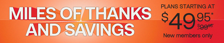 Miles of Thanks and Savings