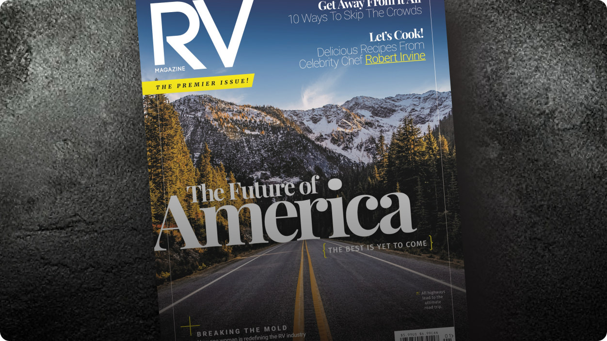 A truck towing an RV