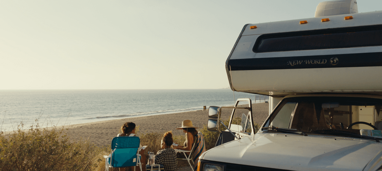 Camper RV on the beach