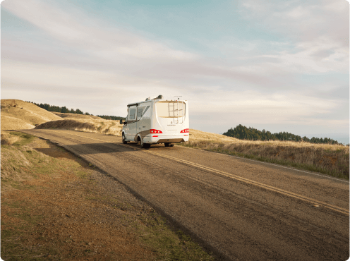 Motorhome on the open road