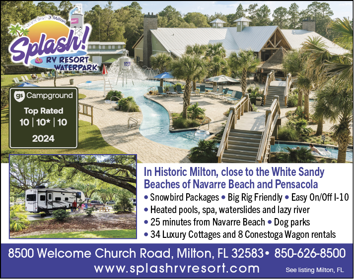 Splash RV Resort & Waterpark  Campground in Milton, Florida
