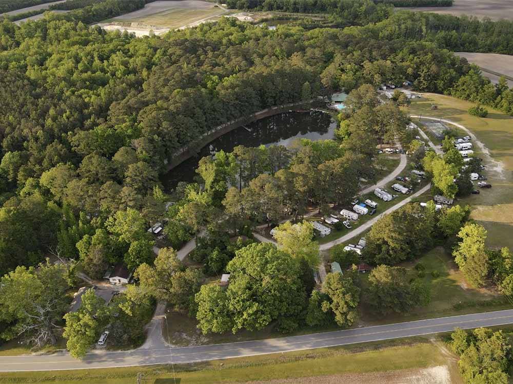 Aerial view of the campground at GREEN ACRES FAMILY CAMPGROUND