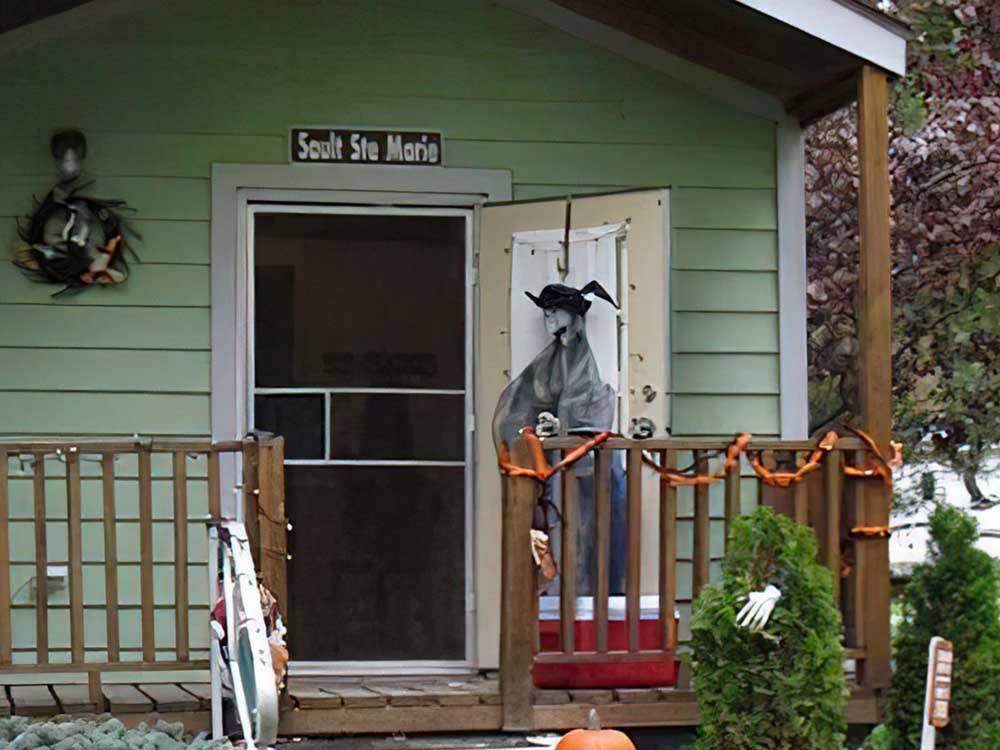 One of the buildings at Halloween at CEDARLANE RV RESORT
