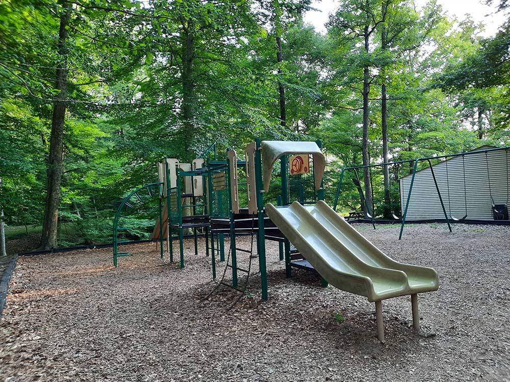 Playground for children at COLUMBUS WOODS-N-WATERS KAMPGROUND