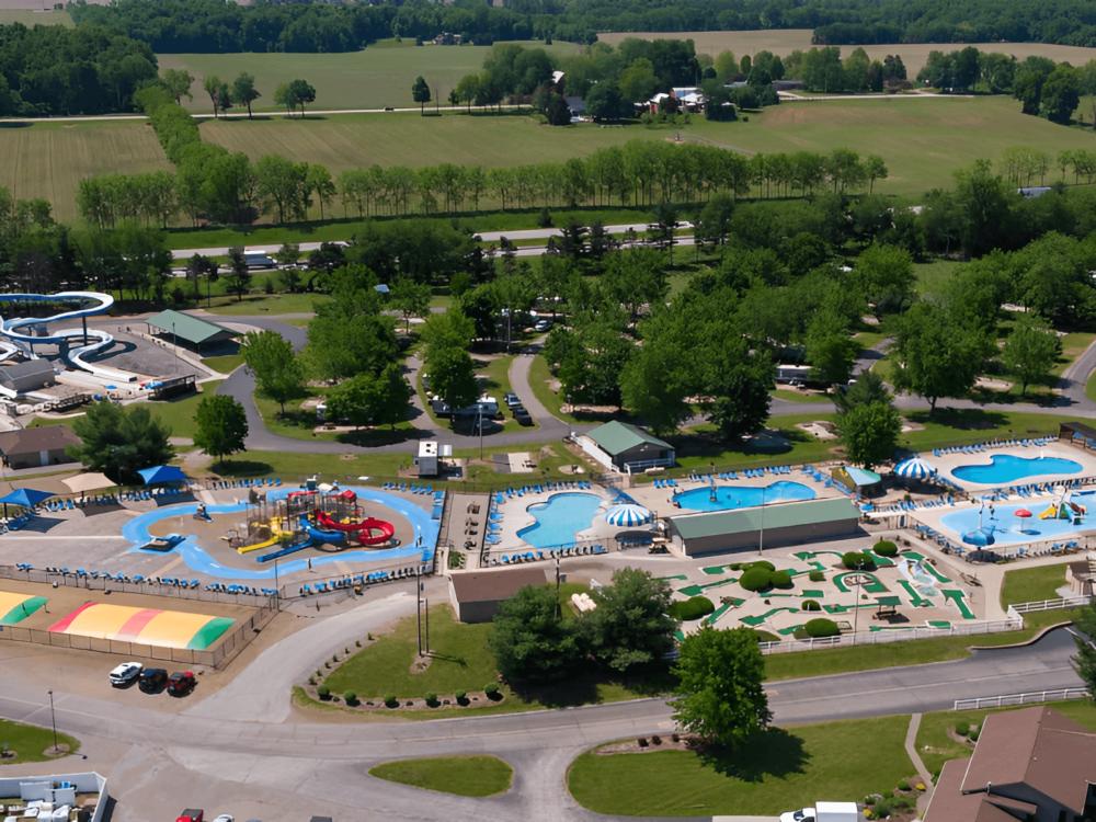 Aerial view of the resort