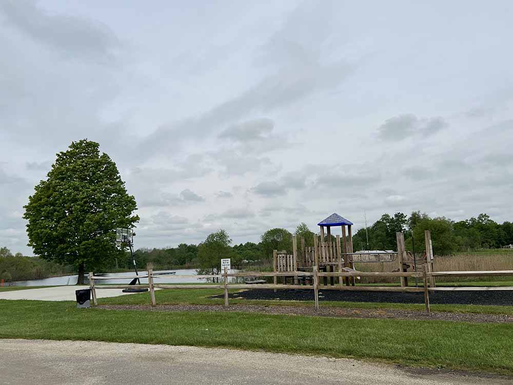 The playground equipment at MAPLE LAKES RECREATIONAL PARK