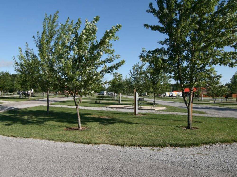 Gravel RV sites with hookups at Indiana Beach Campground