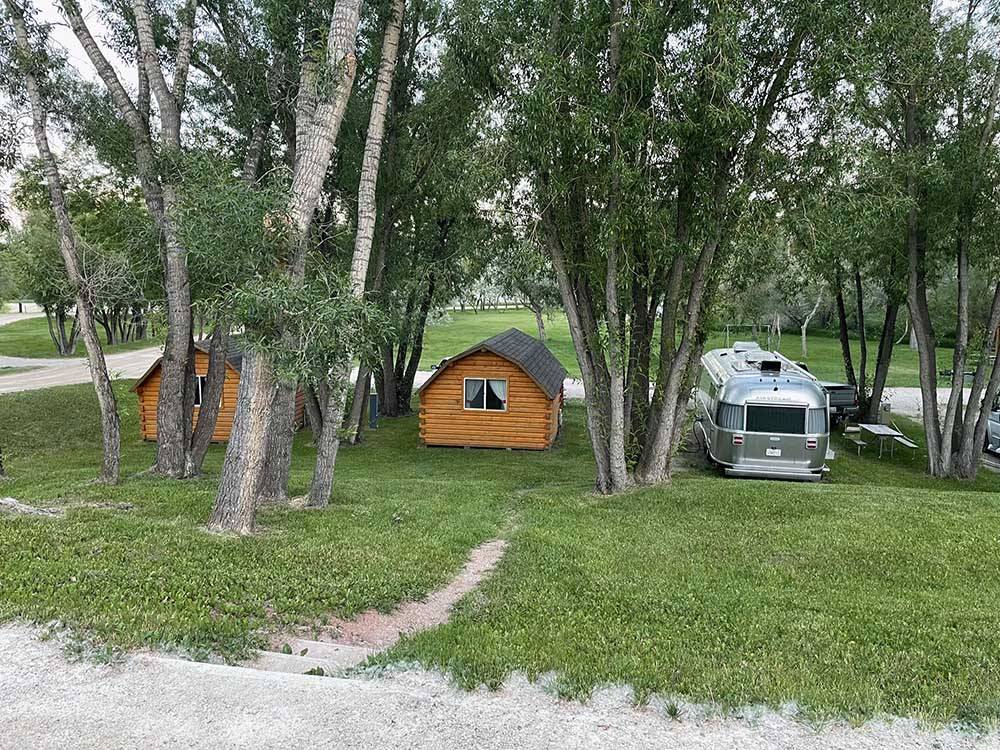 A row of rental cabins at DEER PARK