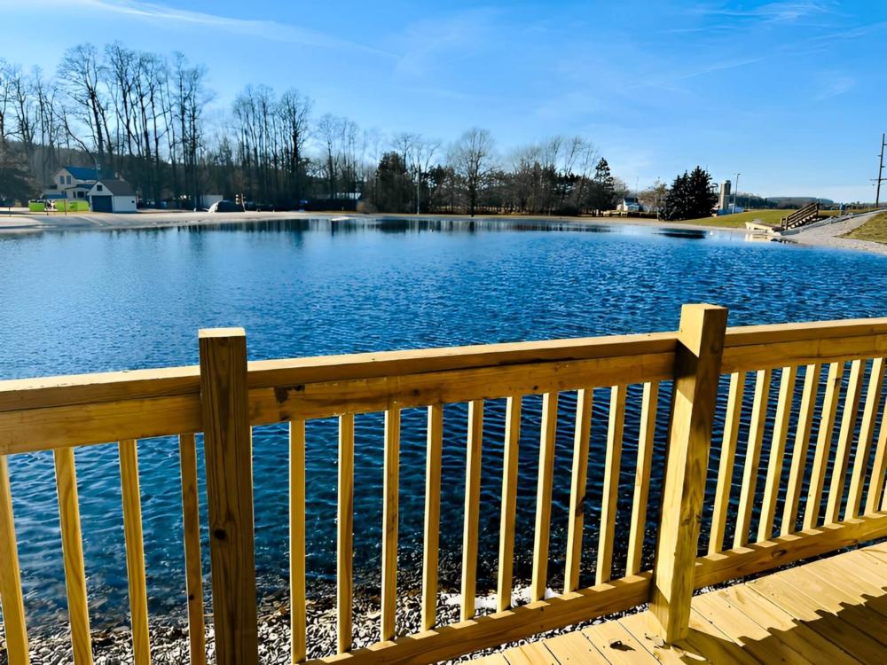 A view of the pond at Skillet Creek Campground