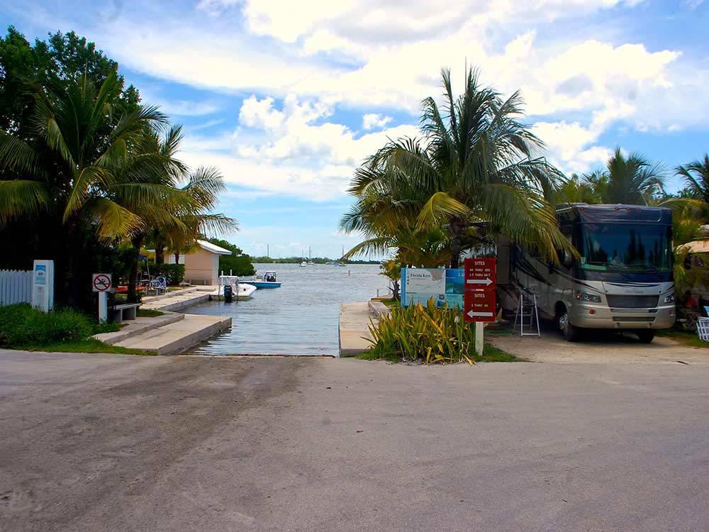 RVs camping on the lake at BOYD'S KEY WEST CAMPGROUND