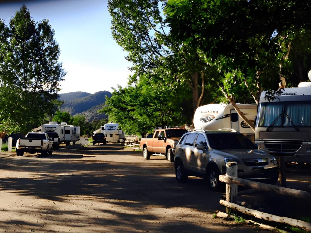 Trailer's parked at site Four Seasons RV Resort