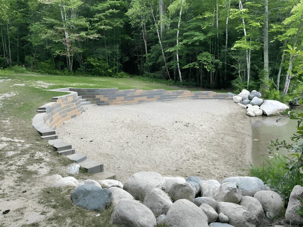 Entrance to lake at site Bass Lake