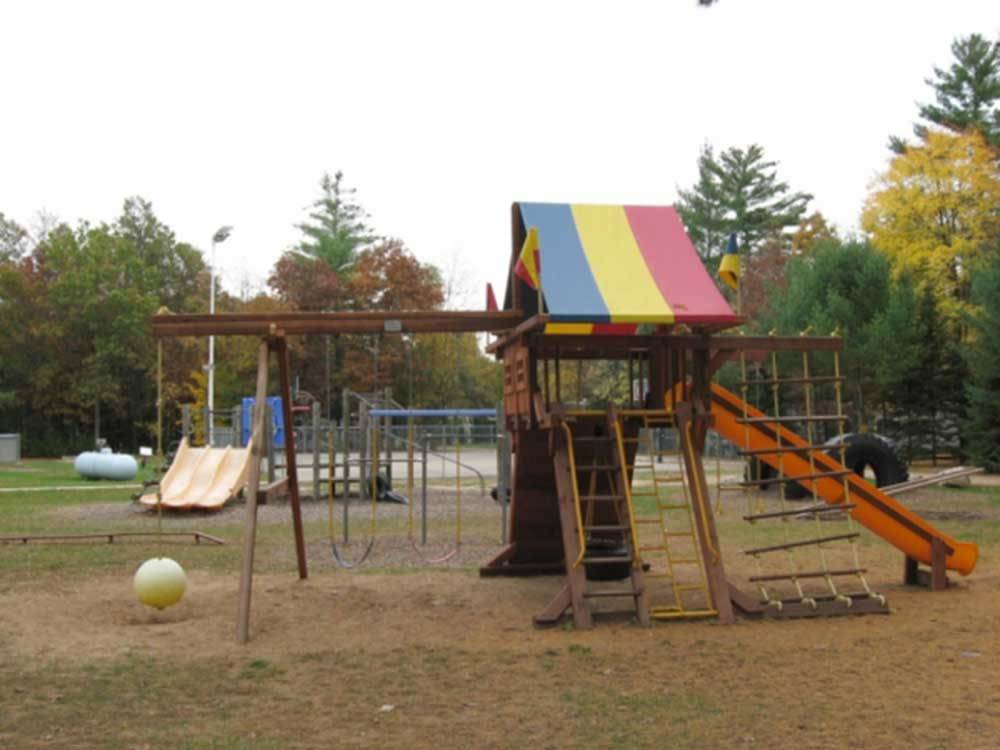 View of the playground at LAKE OF THE WOODS CAMPGROUND