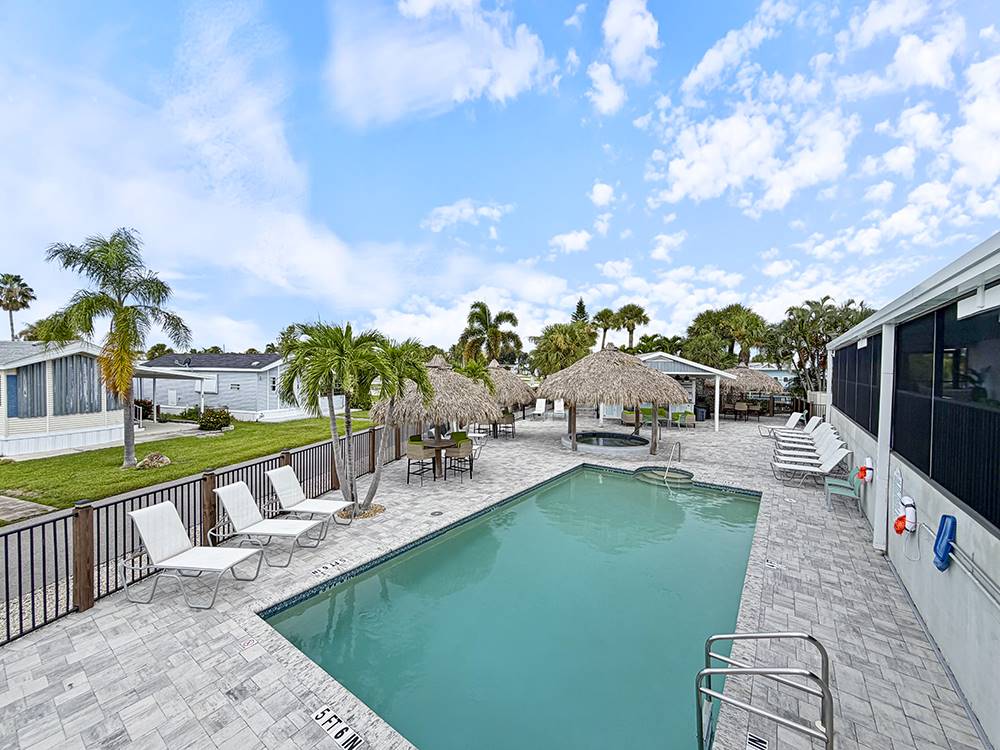 The pool area