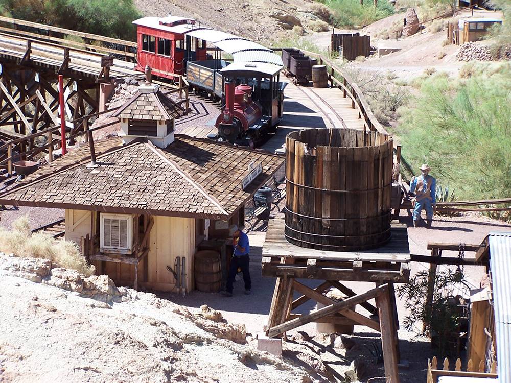 Aerial view of the  train station