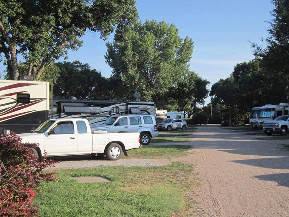 RVs and truck and trailers camping at HOLIDAY RV PARK & CAMPGROUND