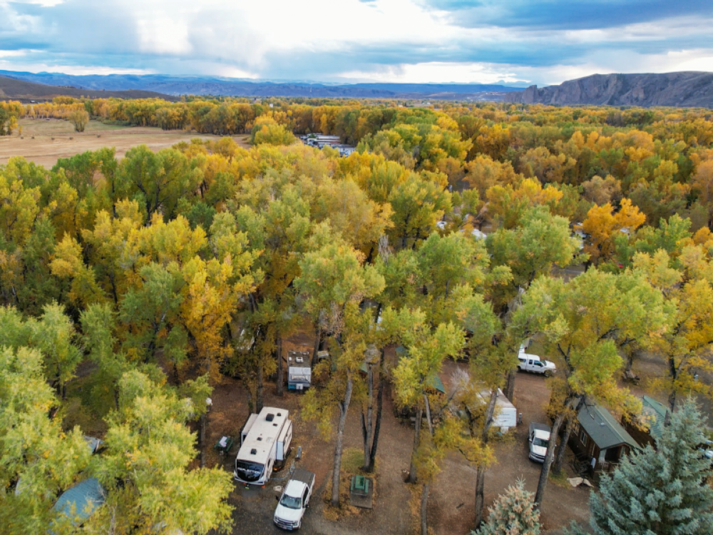Aerial view of Campground at Tall Texan RV Park & Cabins