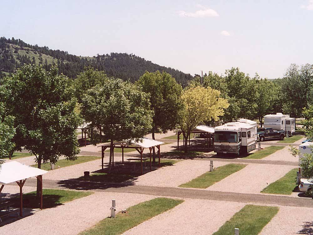 A group of RV campsites at HAPPY HOLIDAY RV RESORT