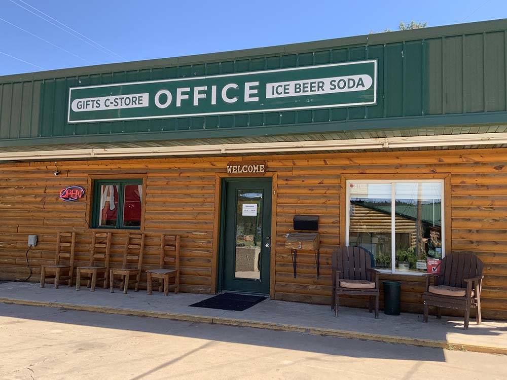 Exterior of the park office at Happy Holiday RV Resort