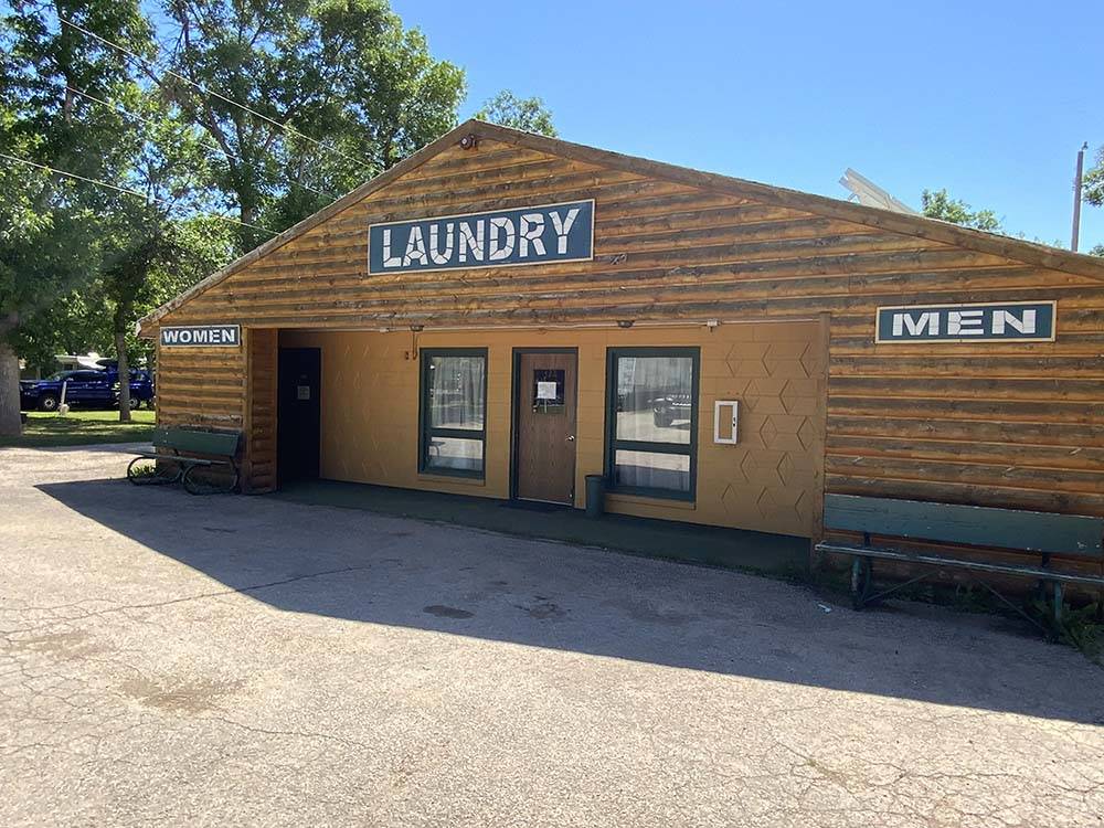 The laundry and bathhouses at Happy Holiday RV Resort