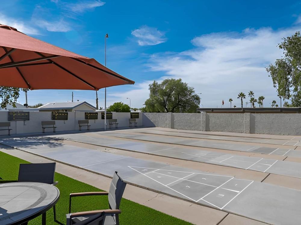 Shuffleboard courts