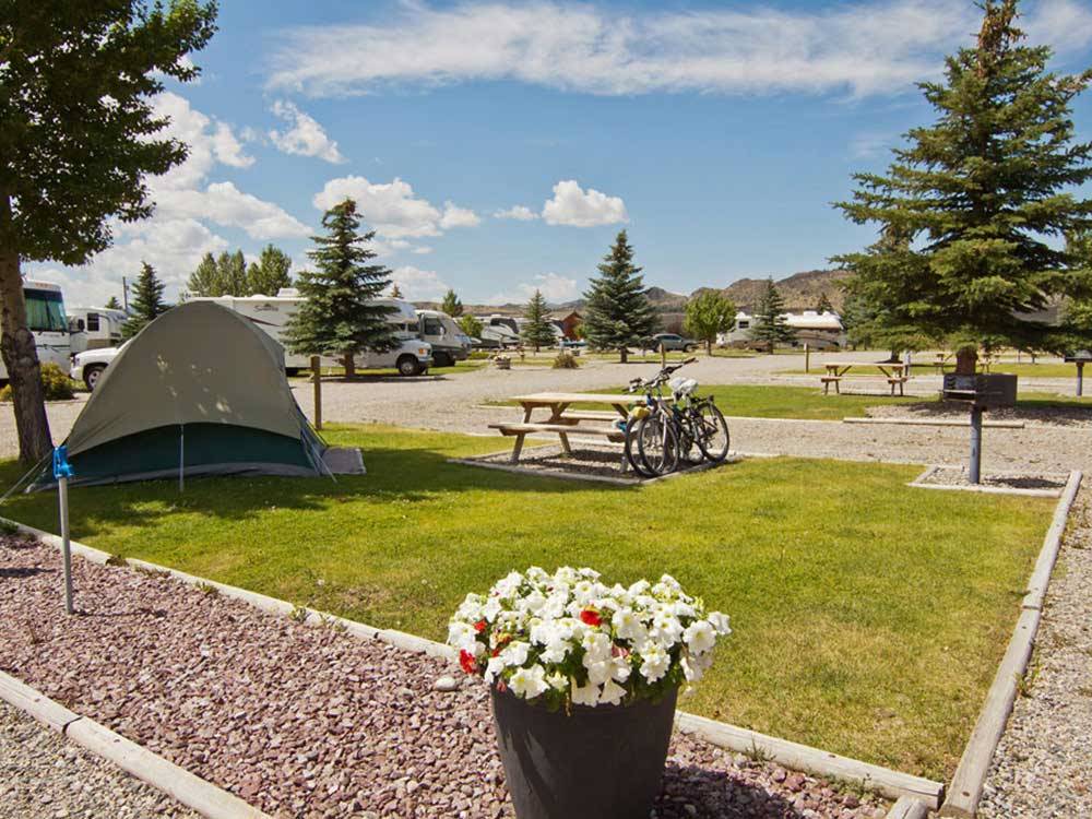 RVs and truck and trailers camping at STARRY NIGHT LODGING & RV -ENNIS
