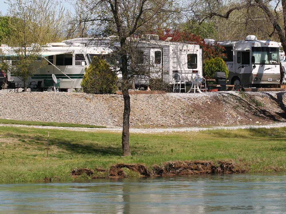 RV sites overlooking the water at JGW RV PARK